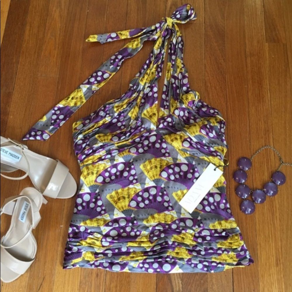 Adam Lippes 100% silk halter top size 8 new with tags